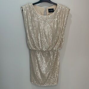 DO+BE gold sequin mini dress S